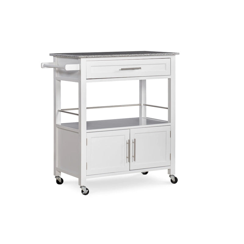 Barbara Rolling Mobile Kitchen Cart with Granite Top