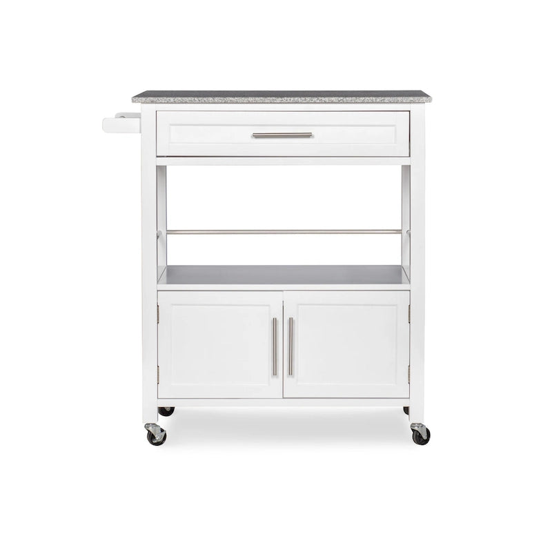 Barbara Rolling Mobile Kitchen Cart with Granite Top