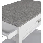 Barbara Rolling Mobile Kitchen Cart with Granite Top