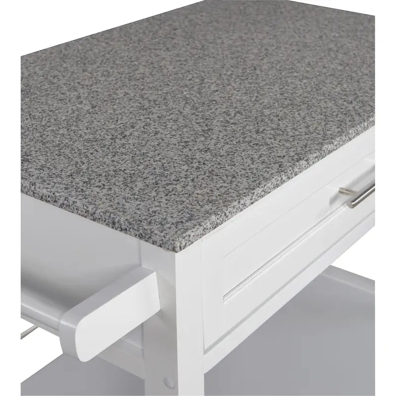 Barbara Rolling Mobile Kitchen Cart with Granite Top