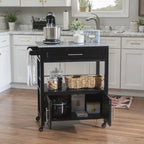 Barbara Rolling Mobile Kitchen Cart with Granite Top