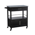 Barbara Rolling Mobile Kitchen Cart with Granite Top