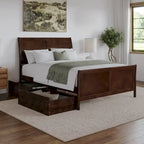 AFI Portland Platform Bed with Matching Footboard & Storage Drawers