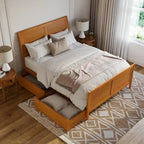 AFI Portland Platform Bed with Matching Footboard & Storage Drawers