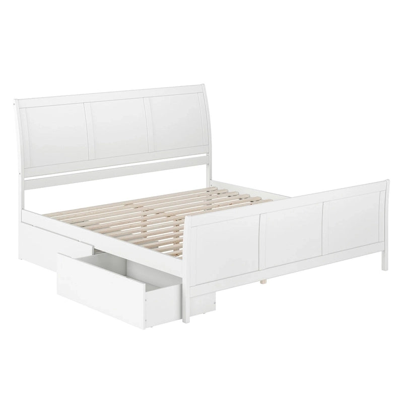 AFI Portland Platform Bed with Matching Footboard & Storage Drawers