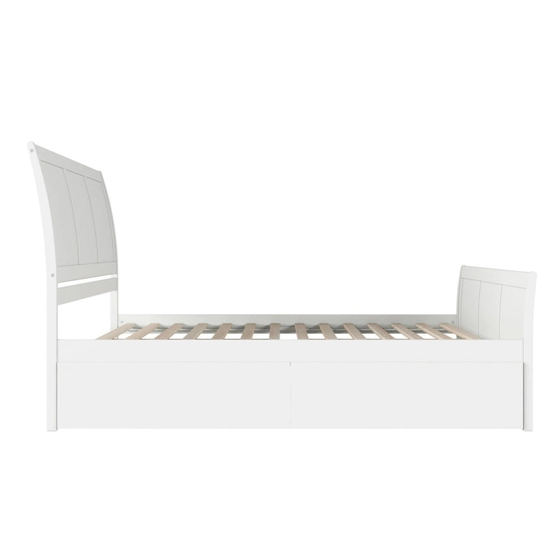 AFI Portland Platform Bed with Matching Footboard & Storage Drawers