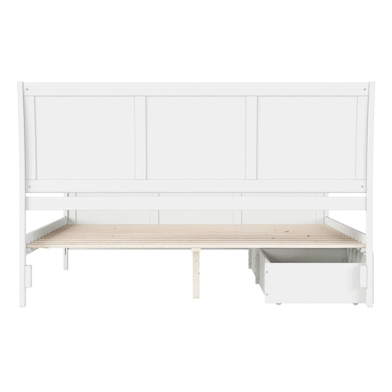 AFI Portland Platform Bed with Matching Footboard & Storage Drawers