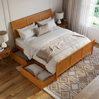 AFI Portland Platform Bed with Matching Footboard & Storage Drawers