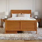 AFI Portland Platform Bed with Matching Footboard & Storage Drawers