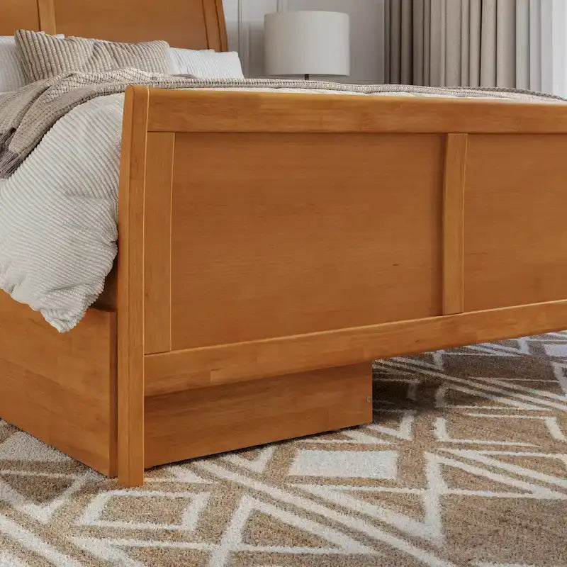 AFI Portland Platform Bed with Matching Footboard & Storage Drawers