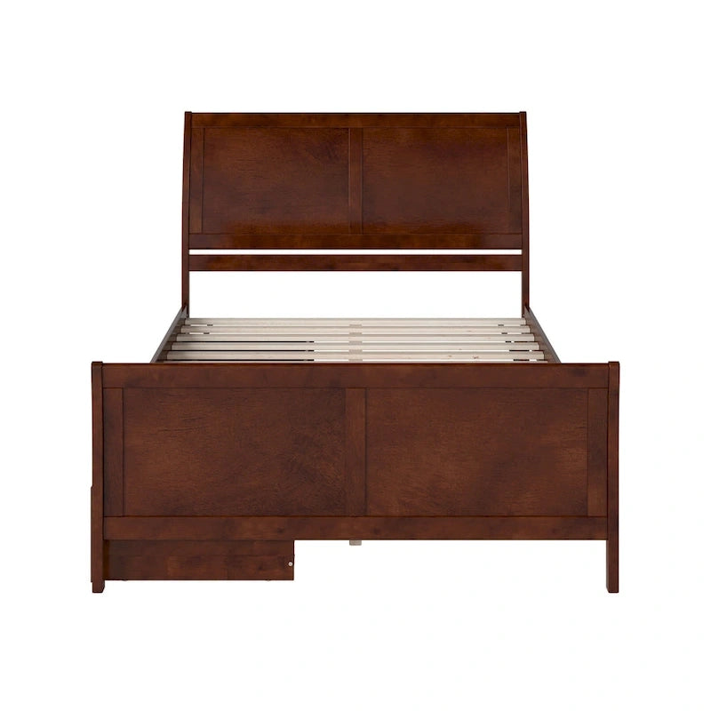 AFI Portland Platform Bed with Matching Footboard & Storage Drawers