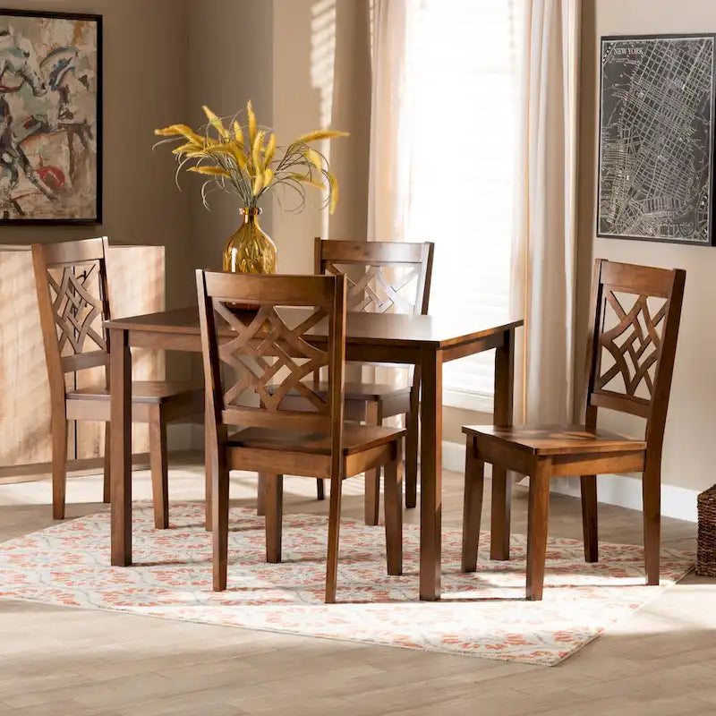 Nicolette Modern and Contemporary Transitional 5-PC Dining Set