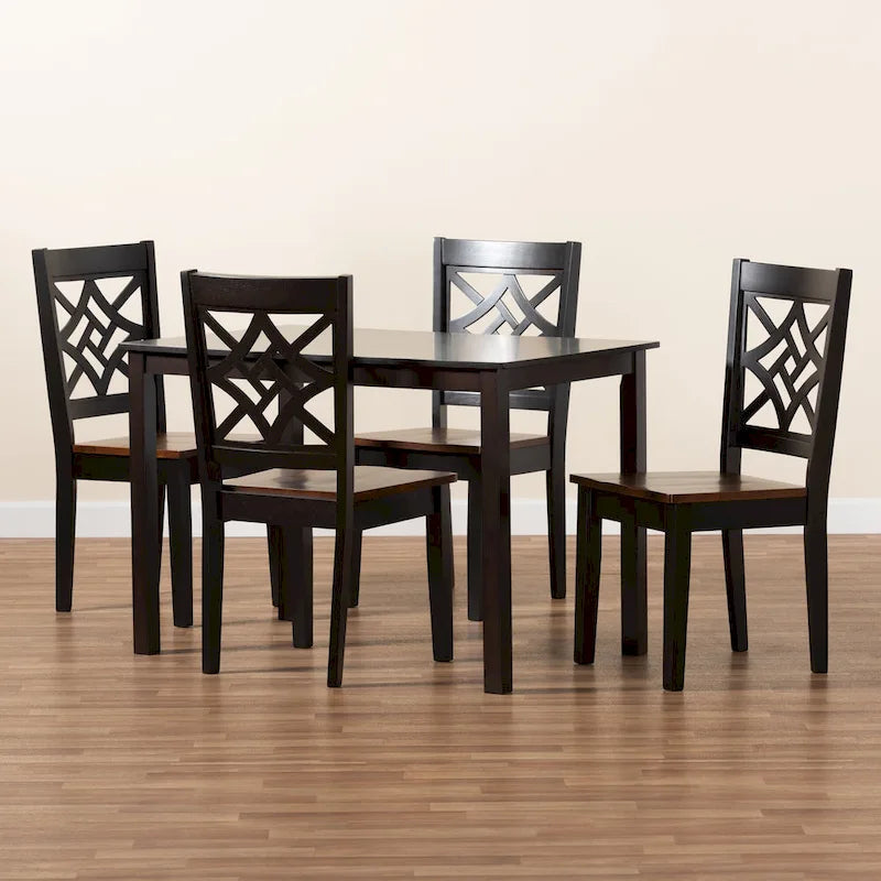 Nicolette Modern and Contemporary Transitional 5-PC Dining Set