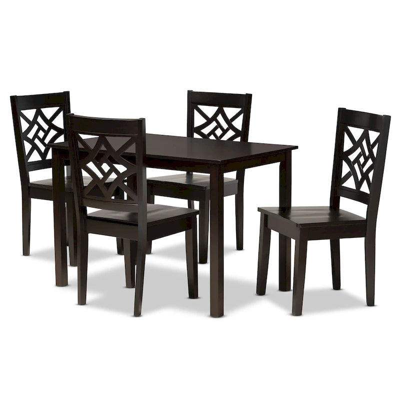 Nicolette Modern and Contemporary Transitional 5-PC Dining Set