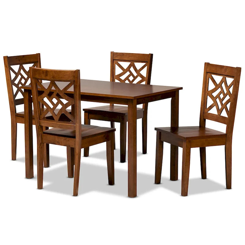 Nicolette Modern and Contemporary Transitional 5-PC Dining Set