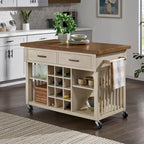 Eleanor Kitchen Island with Wine Rack by iNSPIRE Q Classic