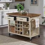 Eleanor Kitchen Island with Wine Rack by iNSPIRE Q Classic