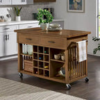 Eleanor Kitchen Island with Wine Rack by iNSPIRE Q Classic