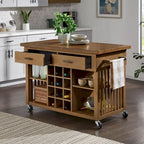Eleanor Kitchen Island with Wine Rack by iNSPIRE Q Classic