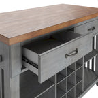 Eleanor Kitchen Island with Wine Rack by iNSPIRE Q Classic