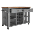 Eleanor Kitchen Island with Wine Rack by iNSPIRE Q Classic