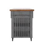 Eleanor Kitchen Island with Wine Rack by iNSPIRE Q Classic