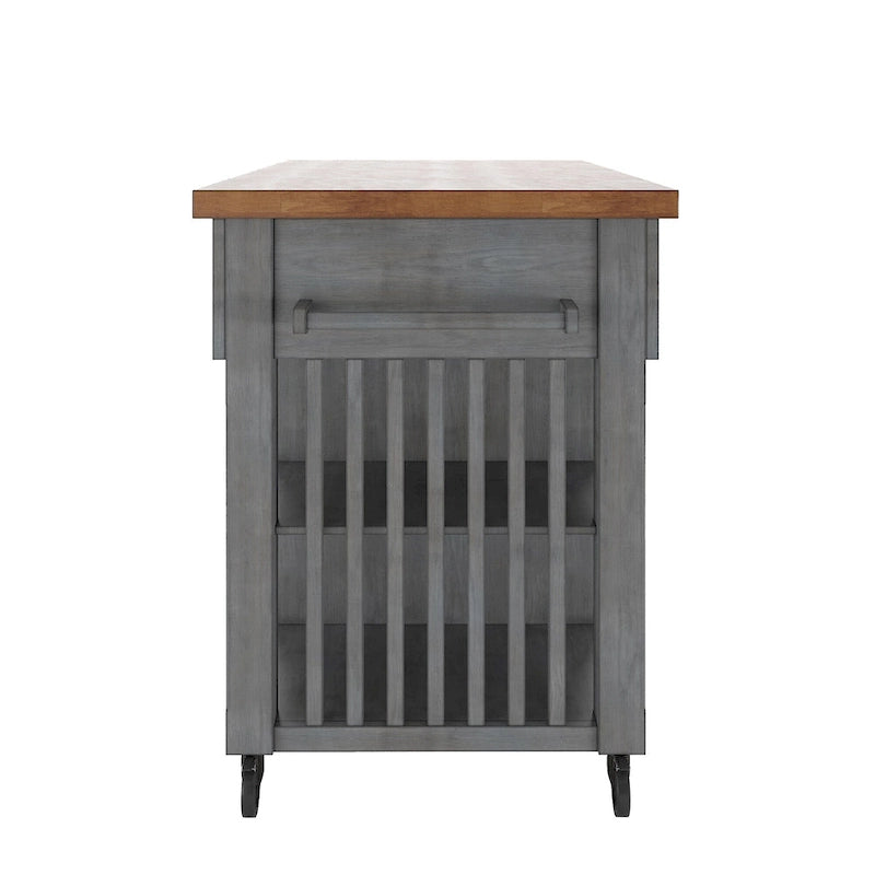 Eleanor Kitchen Island with Wine Rack by iNSPIRE Q Classic