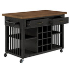 Eleanor Kitchen Island with Wine Rack by iNSPIRE Q Classic