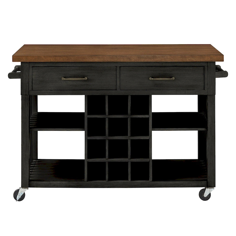 Eleanor Kitchen Island with Wine Rack by iNSPIRE Q Classic