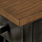 Eleanor Kitchen Island with Wine Rack by iNSPIRE Q Classic