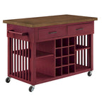 Eleanor Kitchen Island with Wine Rack by iNSPIRE Q Classic