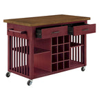 Eleanor Kitchen Island with Wine Rack by iNSPIRE Q Classic
