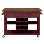 Eleanor Kitchen Island with Wine Rack by iNSPIRE Q Classic