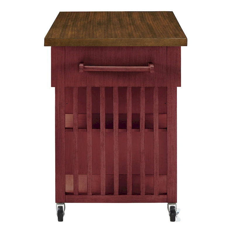 Eleanor Kitchen Island with Wine Rack by iNSPIRE Q Classic