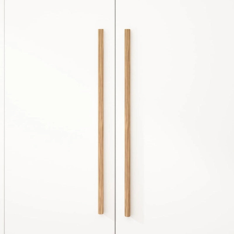 70.9H x 63W Kerrogee Wardrobe Airmories 4 Doors Hanging Rod White