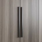 70.9H x 63W Kerrogee Wardrobe Airmories 4 Doors Hanging Rod White