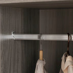 70.9H x 63W Kerrogee Wardrobe Airmories 4 Doors Hanging Rod White