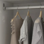 70.9H x 63W Kerrogee Wardrobe Airmories 4 Doors Hanging Rod White