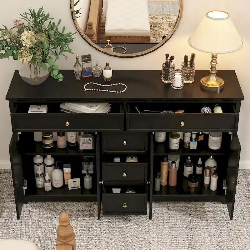 Dresser Sideboard Storage Cabinet Modern Contemporary Lacquered