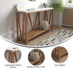 Farmhouse Style Rustic Entryway Console Table