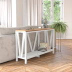 Farmhouse Style Rustic Entryway Console Table