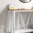 Farmhouse Style Rustic Entryway Console Table