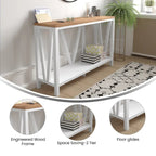 Farmhouse Style Rustic Entryway Console Table