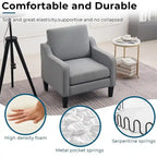 VINGLI Mid Century Modern Fabric Accent Chair