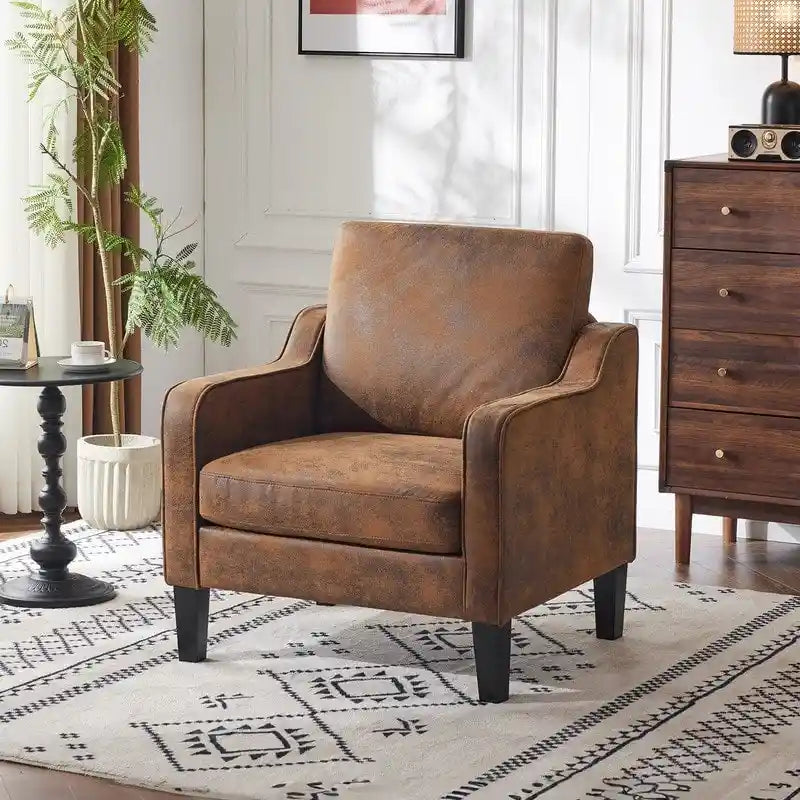 VINGLI Mid Century Modern Fabric Accent Chair