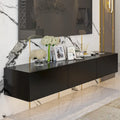 Wall Floating Media Consoles Hanging TV Console With Light TV Stand