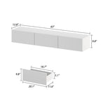 Wall Floating Media Consoles Hanging TV Console With Light TV Stand