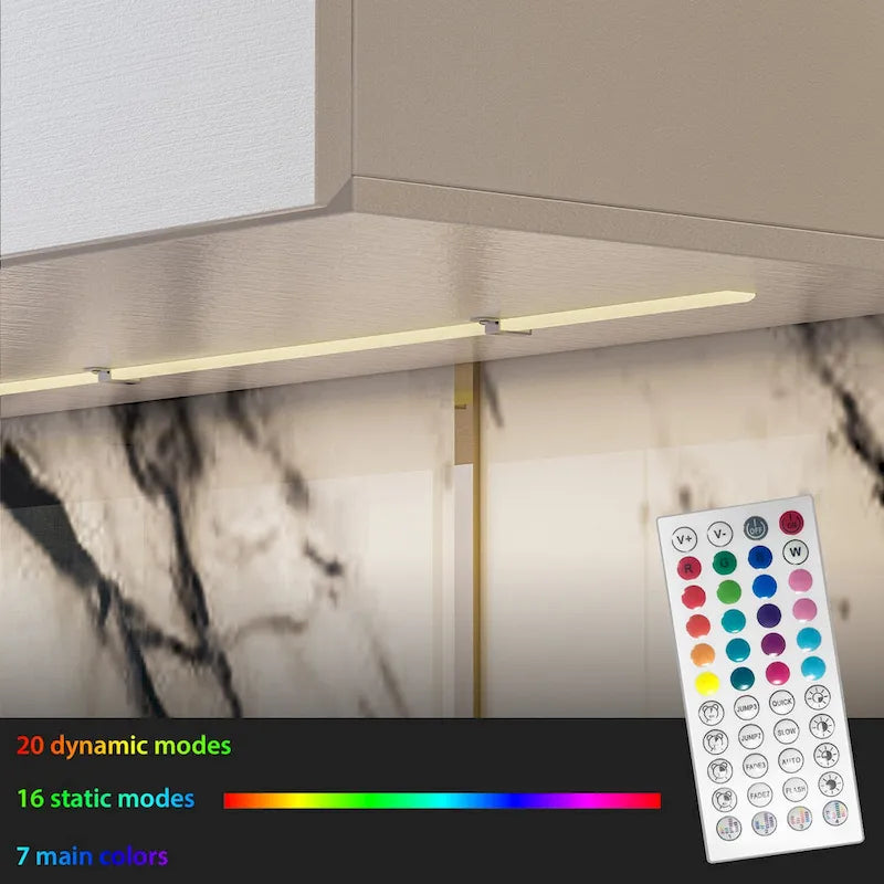 Wall Floating Media Consoles Hanging TV Console With Light TV Stand