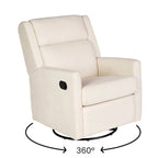 Manual Rocking Recliner Chair with Swivel and Gliding Motion