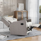 Manual Rocking Recliner Chair with Swivel and Gliding Motion